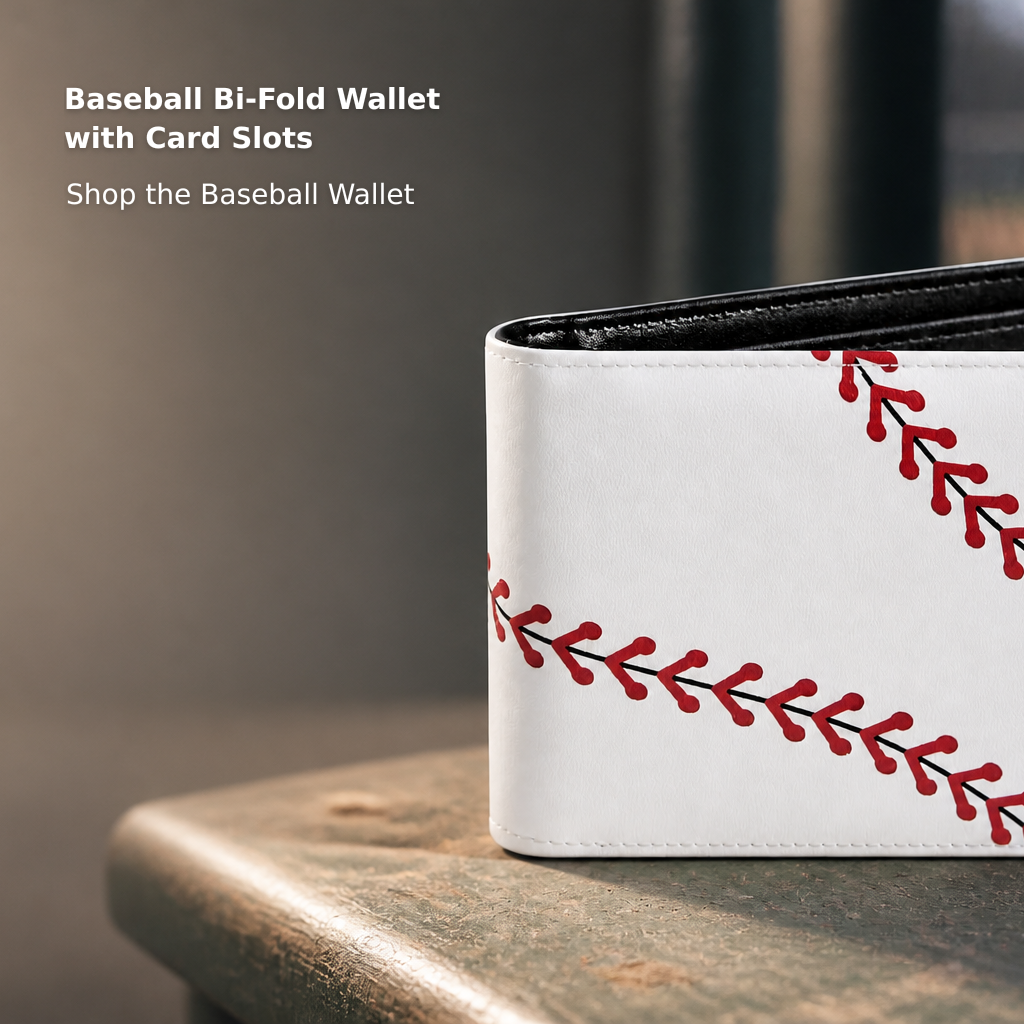 Kids’ RFID-Blocking Bifold Wallet with Baseball Design
