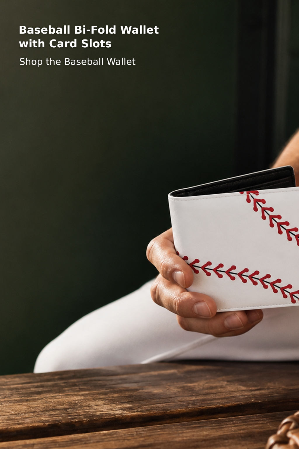 Kids’ RFID-Blocking Bifold Wallet with Baseball Design